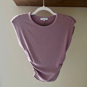 Michael Stars Joni Power Shoulder Tee - Sachet (Light Purple) | NWOT